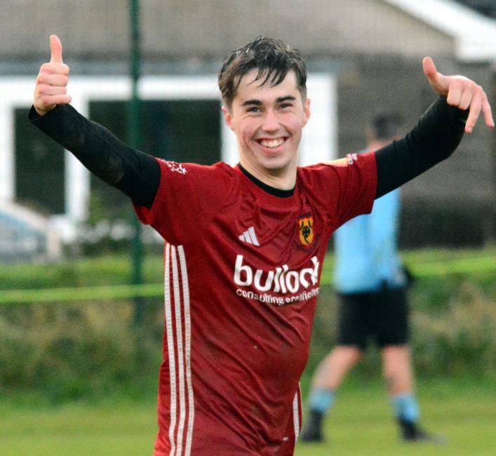 Archie Smith celebrates scoring for Carew